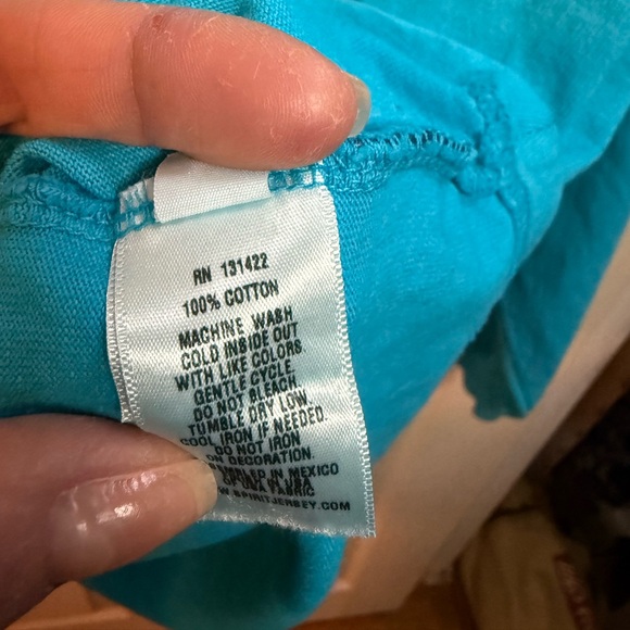 Disney Cruise Line Spirit Jersey Teal Blue Lace Up Size M Long Sleeve - Picture 8 of 9